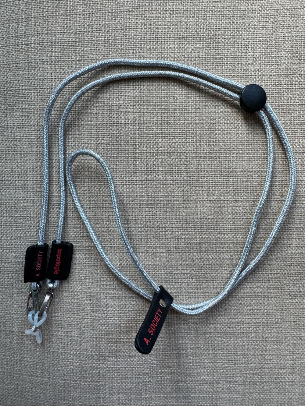 Topologie eyeglass strap - silver